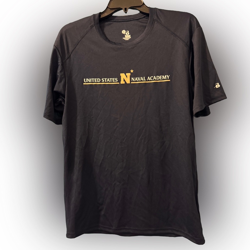 USNA United States Naval Academy Navy Badger Sport Athletic Tee Shirt, Small